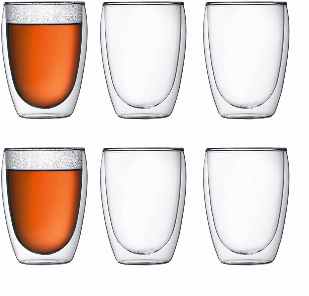 Double wall Glass set of 6-450 ml
