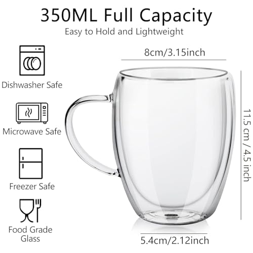 Double Wall Mugs 250ml Set of 4